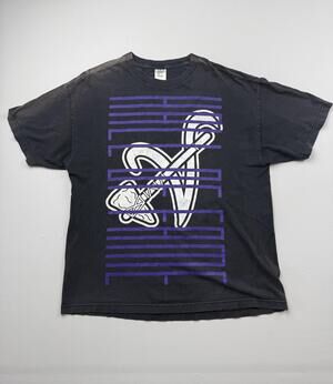Vintage Atlanta Braves Hall Of Fame Shirt Mens XL Purple Logo Graphic Tee USA